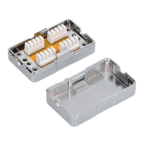 CAT6 samledåse ABS-plast RJ45 enkeltport skærmet netværksforbindelsesboks med modul