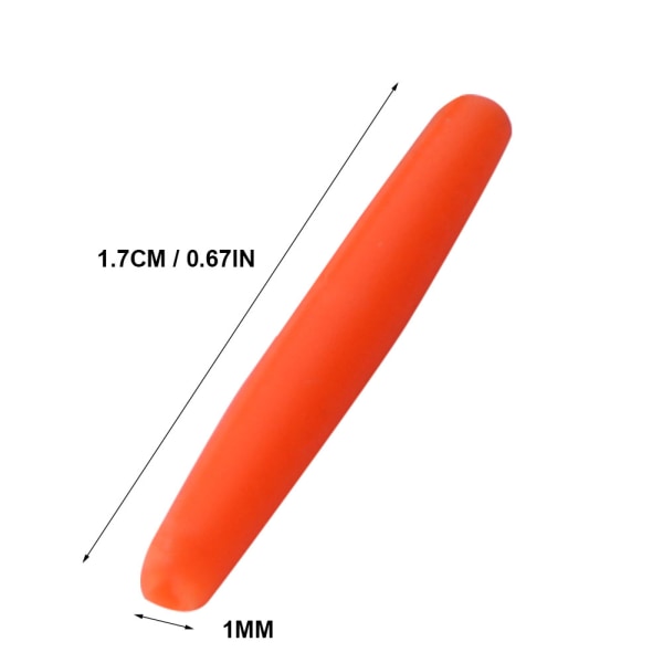 100 st Hållbara Tårförmade Indikatorer för Fiskeflottar Bobber Fisketillbehör (Orange M)