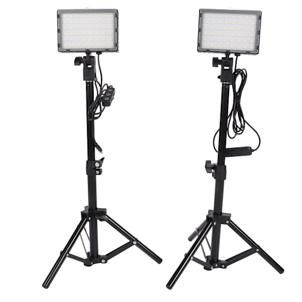 LED-fyldlys dæmpbart 6000K USB LED-videolys med justerbart stativ til konferenceopkald, streaming, videofotografering