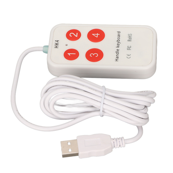 Kahva Näppäimistö 4 näppäintä Ohjelmoitava mukautettu USB taskunäppäimistö Yleinen minipainikenäppäimistö kannettavalle pelitietokoneelle