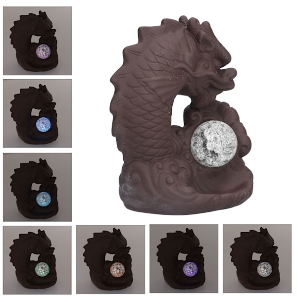 Røg Vandfald Tilbageflow Røgelse Brænder Keramisk Røgelse Holder Drage Aroma Brænder Hjem Dekoration Ornament