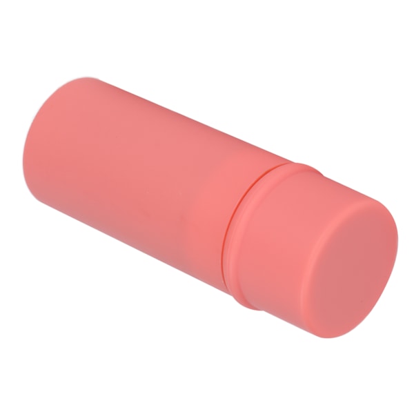 Vinklad rougeborste, bärbar mjuk fluffig puderborste med lock för rouge, bronzer, buffingpuder, kosmetika