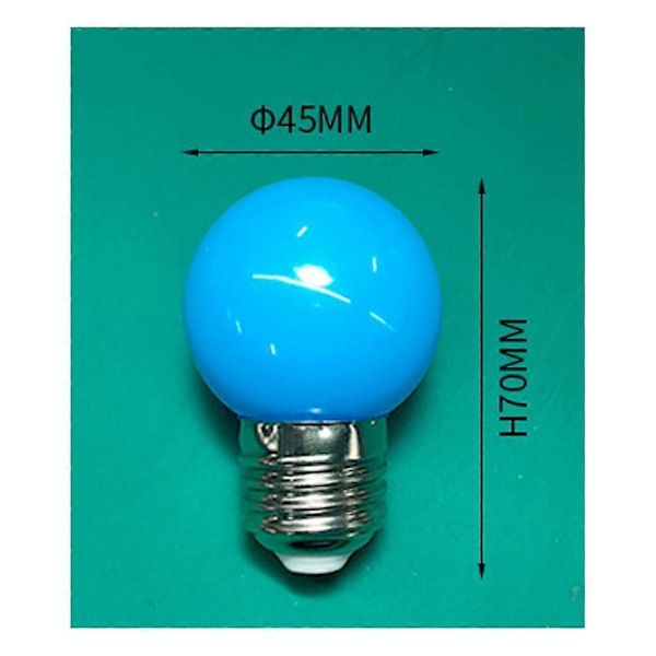 Parti med 20 färgade LED-lampor b22 bajonettlampor 2w Röd, Gul, Orange, Grön, Blå, Okrossbara (20W motsvarighet)