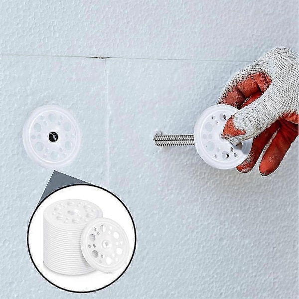 200 st 45 mm (1,77 tum) Plastisoleringsbrickor Lastfördelande Polypropenbrickor för Fixering