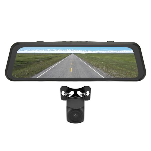9,66 tommers Full HD 1080P Smart Bak speil Parkeringshjelp Natt syn Dual Kamera Bil Dash Kamera med G-sensor