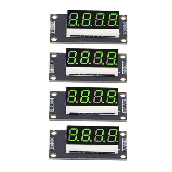 4 sæt digitalt rørdisplaymodul LED 4-cifret 7-segment 0,36 tommer TM1637-drevchip grøn MRA110E