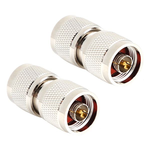 2st 50 ohm Mässing N Typ Hane till Hane Adapter Rak kontakt