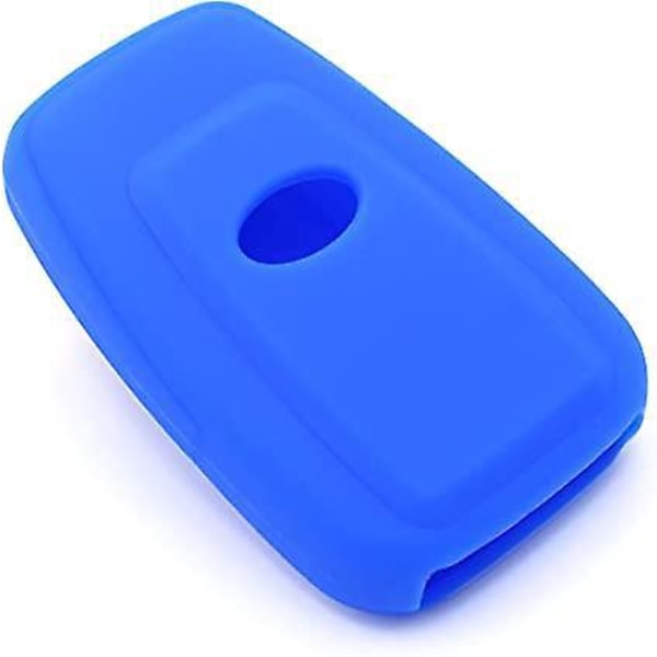 3 Knaps Bilnøgle Cover Silikone Etui Blå
