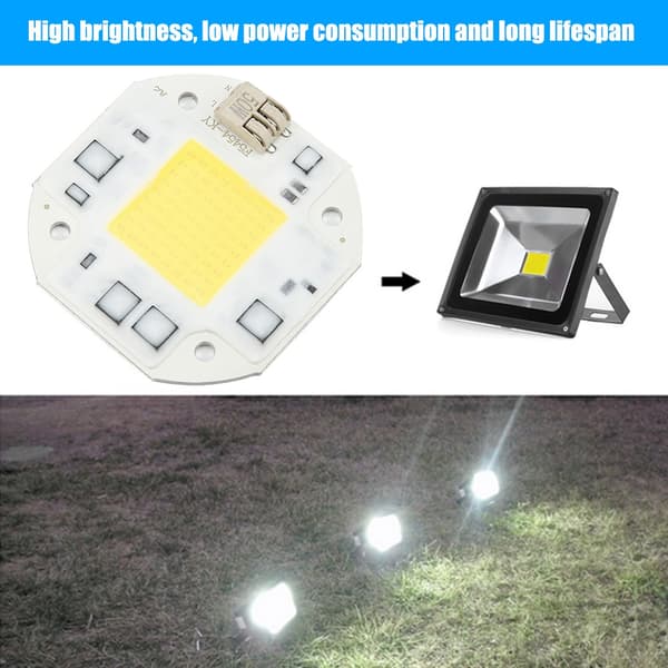 AC100-260V 50W Kald Hvit Høyeffekts Integrert Chip Lyskilde COB Perle Spotlight Pære