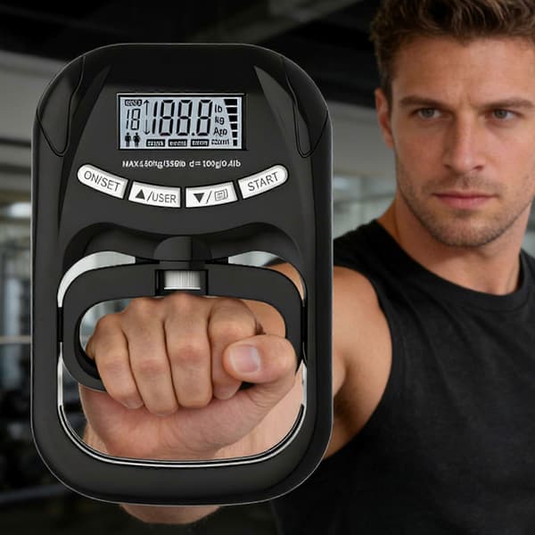 Profesjonell håndgrepsdynamometer for styrketrening og vurdering med USB-oppladbar strøm, blå Blue