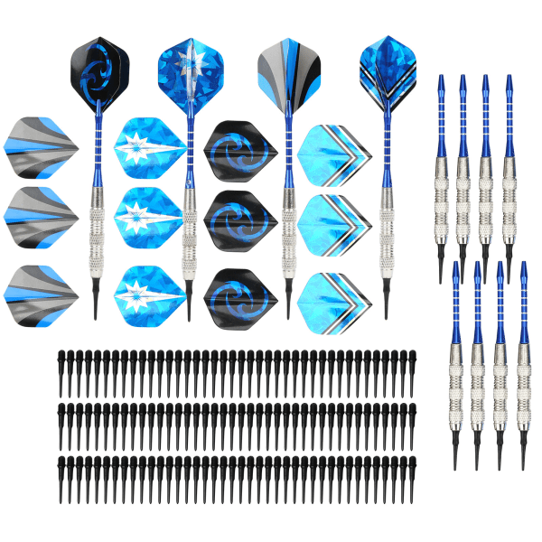 12 Styck Säkerhet mjukt Dart Set Aluminium Legering Dart Rod Plast Dart Spis Sportutrustning