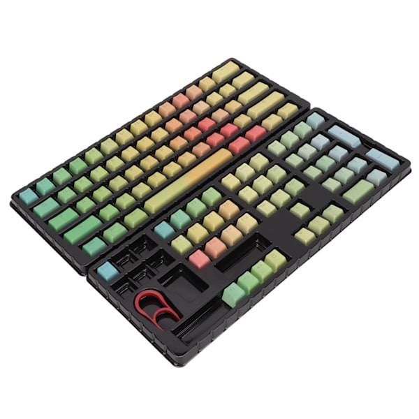 Keycaps PBT Translucent Sublimation Rainbow Gradient Mekanisk 108 Keycaps til 108/87/61 Key Keyboard Universal