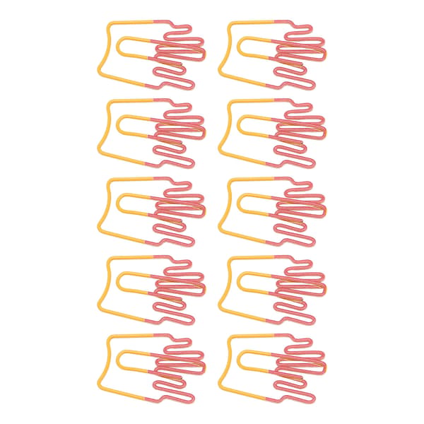 100 st gem Söt pommes frites form Galvaniseringsprocess Lätt bärbar metallgem
