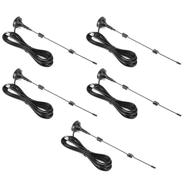 5 stk. SMA‑M 2.4G-antenne med router magnetisk base ekstern forlængelse til YAESU VX‑3R