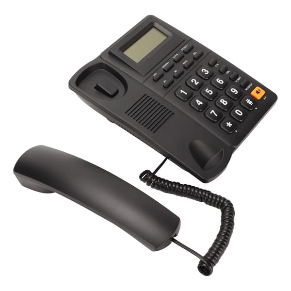 Fasttelefon Støyreduksjon Hurtigoppringing Nummerpresentasjon Kablet fasttelefon for kontor Svart