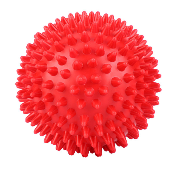 Kestävä muovinen hierontarulla Body Spiky Balls Fitness Finger Relax Tool punainen 9cm