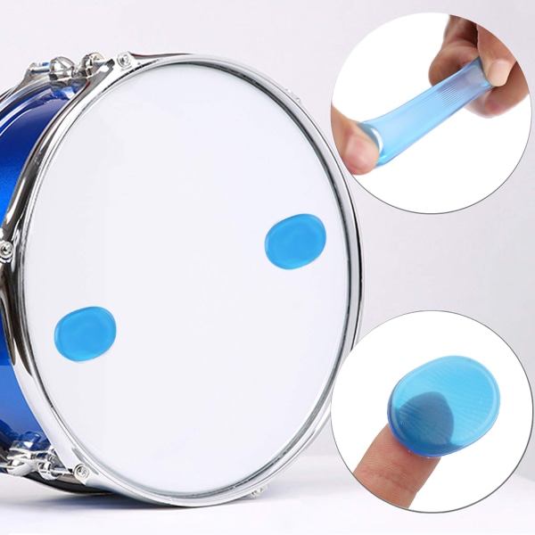 Drum Dampener Kit - 4 silikonkuddar för instrumentkontroll och ljuddämpning