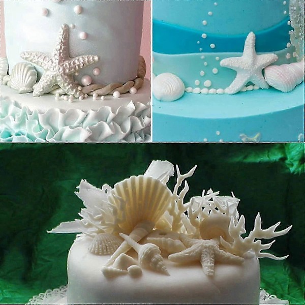 Merieläin silikonimuotti, silikoni fondanttikakkumuotit, vedenalainen kakunkoristelu tyyli 1 VÄRI 1