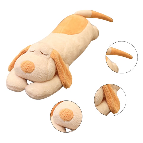 Hunde Plys Legetøj Unisex PP Bomuld Komfortabel Bomuldsuld Sød Lang Pude til Hjem Beige 60cm/23.6in
