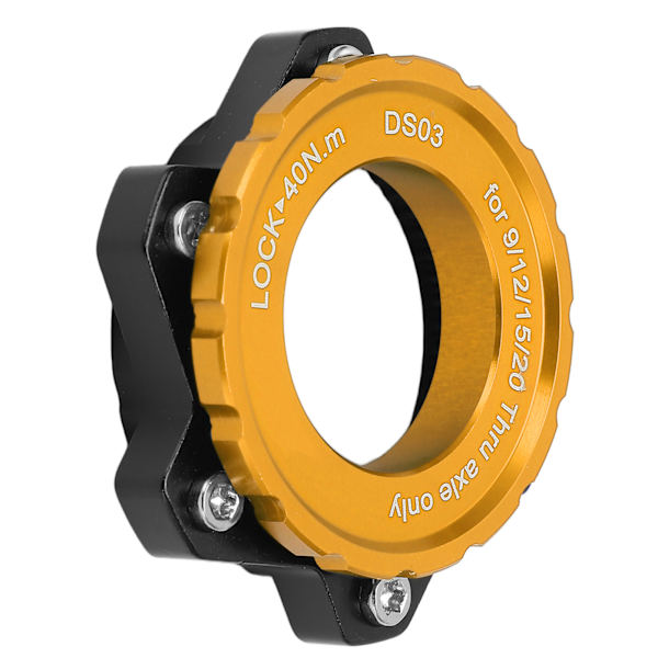 MEIJUN Centerlock till 6 bultars fästadapter låsring aluminiumlegering axelnavadapter för genomgående axelnav guld