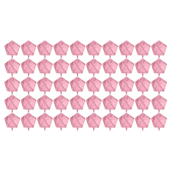 50 stk rosa stjerneballonger automatisk forsegling gjenbrukbare metalliske glansdekorasjoner ballonger for bryllup forlovelsesfester
