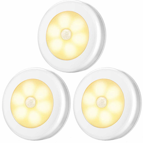 Rörelsesensorlampa - Laddningsbara LED-klädskåpslampor - 3m Lim - Klistra på Under-Skåpslampor (6-pack)