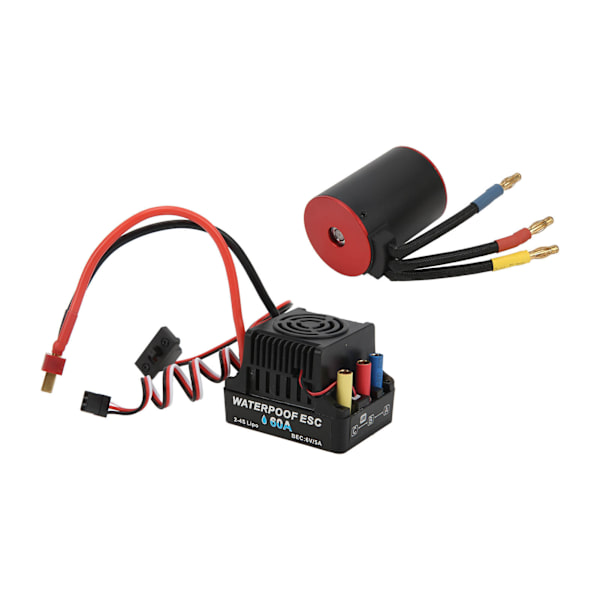 RC 3650 2300KV Vattentät Borstlös Motor Set med Vattentät 60A ESC för 1/10 RC Bil Uppgraderingsdelar