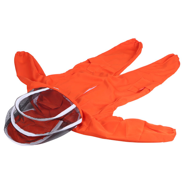 Bi-dräkt med slöja huva barn barn biodling skyddskläder (orange L)