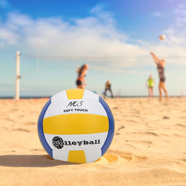 LEIJAIER PU Butyl Liner Maskinsömnad Standard mjuk anti-explosionsvolleyboll för träningstävling (blå)