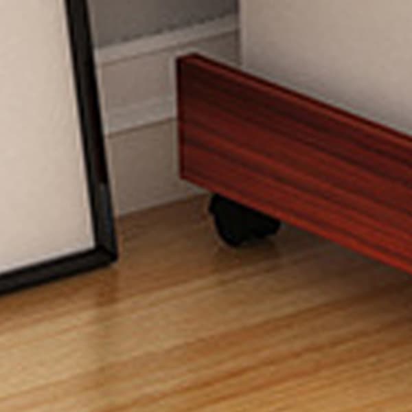 Datorlådeställ Universal Mobilt Ergonomiskt Breddat Trä PC Datorställ med Hjul Teak