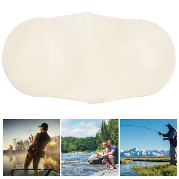 40st Bärbar ABS Dubbel Rattle Havsfiske Attraktor Bell Beads Tillbehör för att lura Fishwhite
