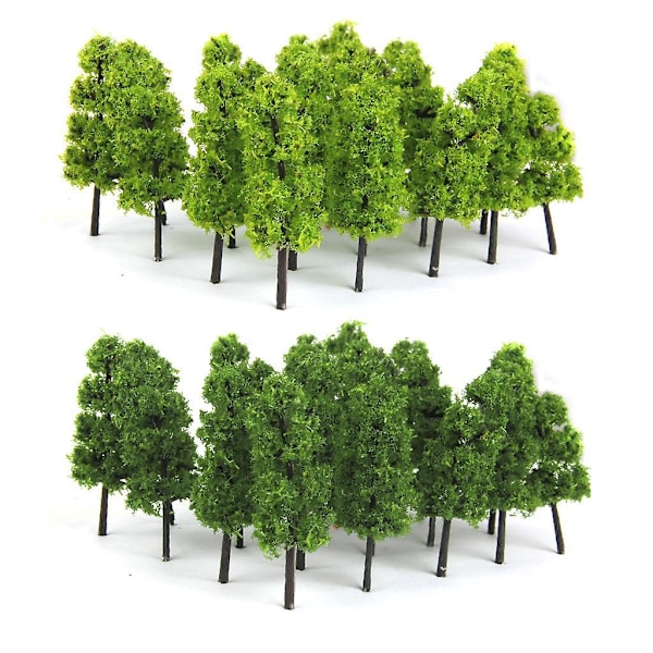 8 x Pagodetræer Model Togbane Landskab 1/150 20 stk. Mørk og Lys Grøn
