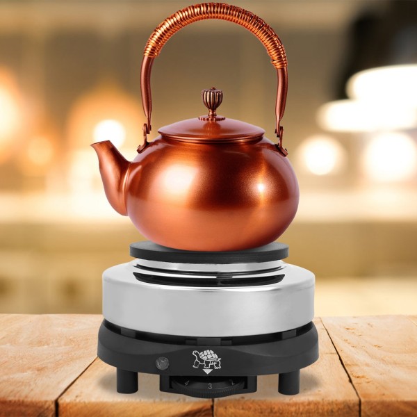Bärbar elektrisk bänkskiva för te Kaffe Kök Enkel värmebrännare (EU-kontakt)