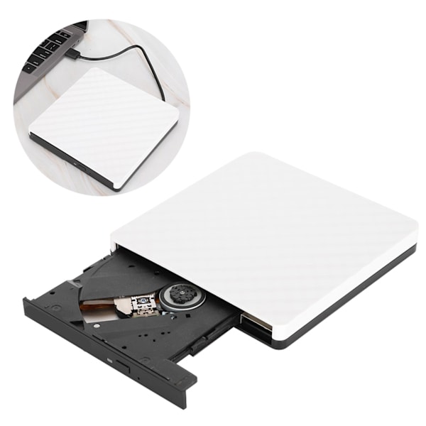 USB3.0 ulkoinen DVD-kirjoitin 3.0 optinen ase tietokoneen lisävarusteet XP/WIN7/WIN8White