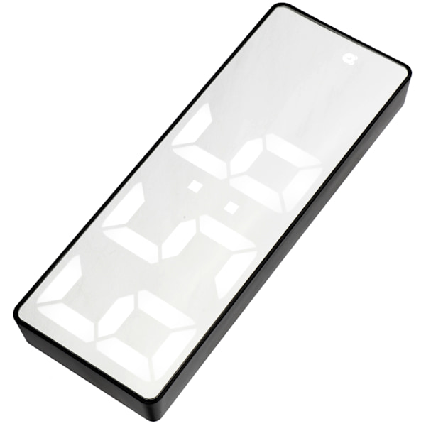 LED-spegelalarmklocka USB elektronisk digital bordsurladdningsbar spegeldekorationstillbehör Rektangulärt svart skal spegel vit lampa