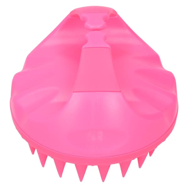 Multifunktionel hårbundsmassager skælrensende massage shampoo børste til hårrensning Rosarød