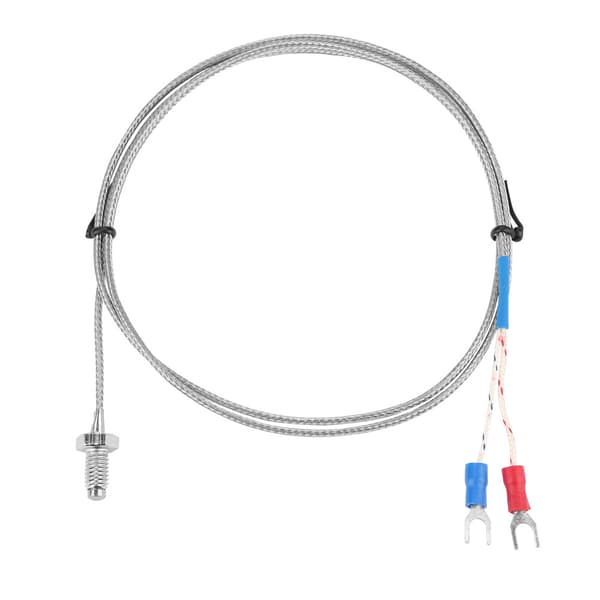 M6 Skrue Fin Gevind Type K Termoelement Temperatur Sensor Ledning 0-400℃ (3 m)