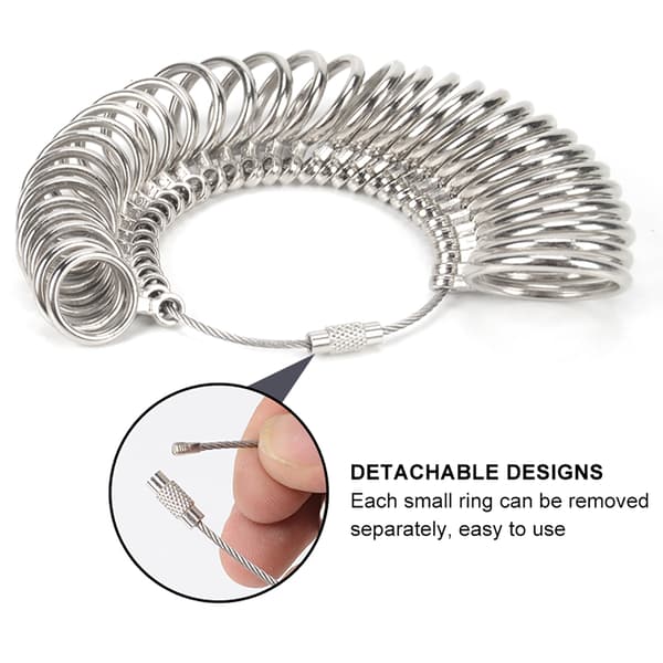 Metal Ring Sizer Fingerring Fingerstørrelsesmåler Smykkeværktøj Tilbehør US Størrelse