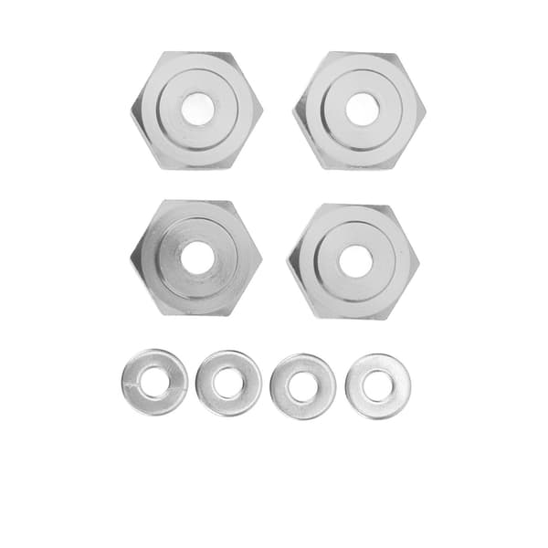 4st RC Hexkoppling Professionell Aluminiumlegering RC Hjul Hex Adapter för 1/10 RC Bilar Titangrå