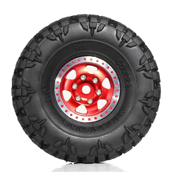 Metallinen Beadlock-vanne rengassarja 1/18 1/24 RC-ryömintäautolle, musta