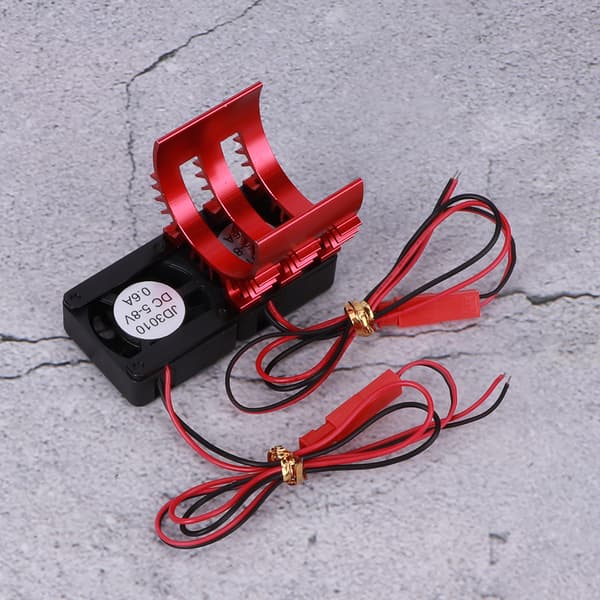 SURPASSHOBBY 540 Dobbelt Motor Køleblæser 60 x 30 x 40mm til 1/10 Scale Elektrisk RC Bil (Rød)