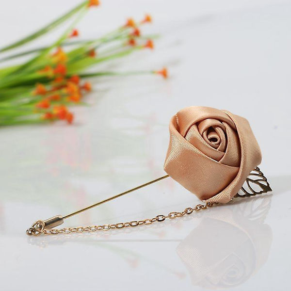 Herrar Champagne Guld Kostym Brosch Set - 3 Eleganta Nål för Kostym Dekoration
