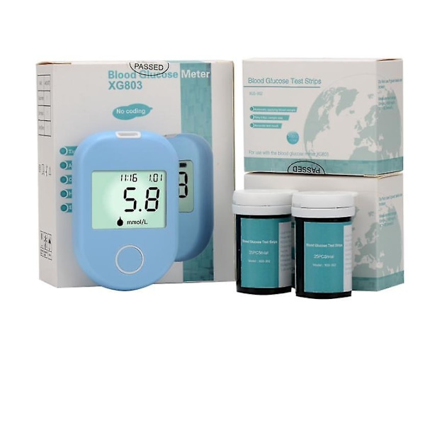 Diabetes Glucometer -testipakkaus 50 testiliuskalla