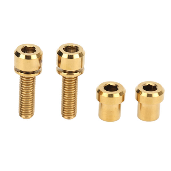 Polkupyörän ohjainkannatinruuvi titaani M5x18mm seos, korkea lujuus, kestävä, ruostumaton, hienot värit, polkupyörän ohjainkannatinruuvit, kiinteät ruuvit, kulta