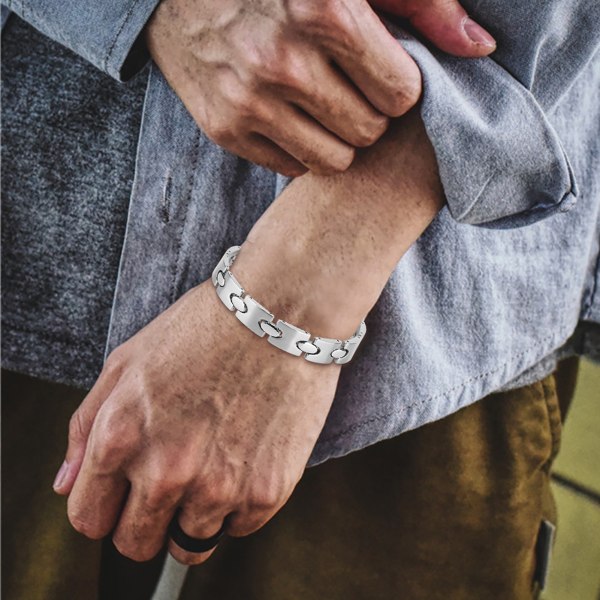 Simple Delicate Mænd Mand Healing smykker Titanium Stål Antifatigue Armbånd Armbånd Gave