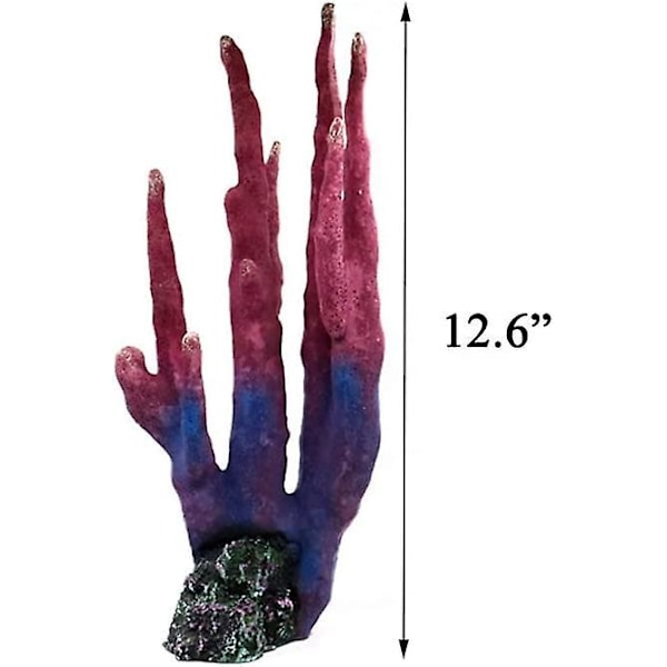 1 Stykke Polymer Koraller, Akvarium Koraller, Længde 5.51\" X Bredde 3.15\" X Højde 12.6\"