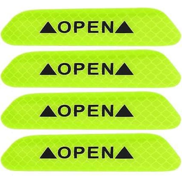 4 kpl itseliimautuvia auton oven heijastavia varoitustarroja turvateippitarra (vihreä)