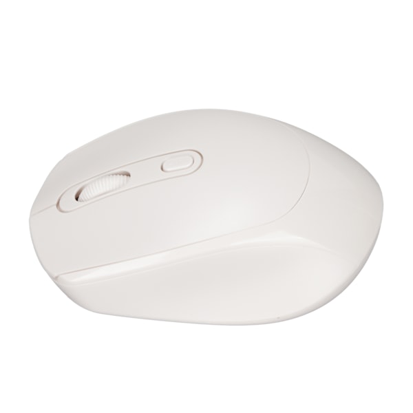 Trådlös mekanisk mus ergonomisk design 3 nivåer justerbar DPI 1600DPI 2.4G USB uppladdningsbar mus vit