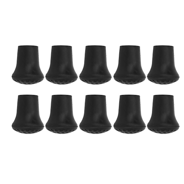 10 stk Gummi Walking Stick Tip Honeycomb Type Robust Skridsikker Cane Stick Feet 0.7in