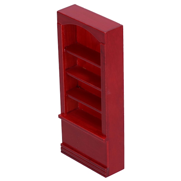 1:12 Nuken talo Miniatyyri Puinen Kirjahylly Simuloitu Huonekalu Malli Lelu (Punapuu Väri)